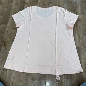 Logo Instant Chic Short Sleeve Shirt T-Shirt Women 2XL Round Neck Pale Pink